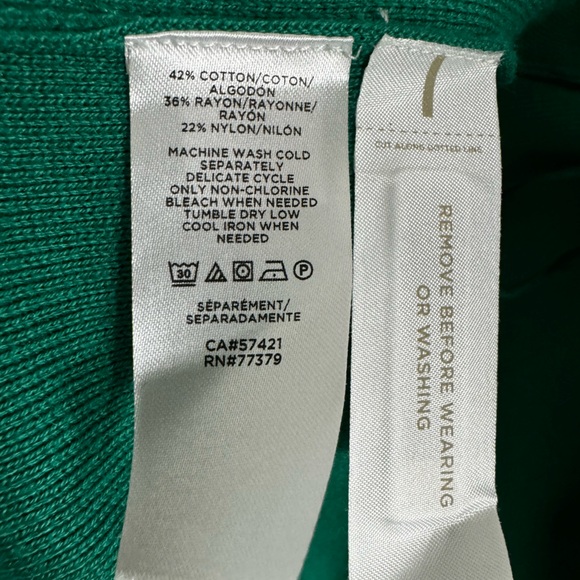 Ann Taylor cotton blend duster, vibrant green, new w tags. Size xs. - Picture 6 of 7